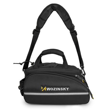 WOZINSKY Large bicycle bag for trunk 35l + rain cover black – image 4