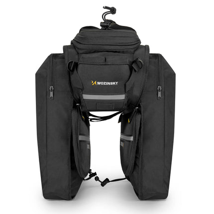 WOZINSKY Large bicycle bag for trunk 35l + rain cover black – image 8