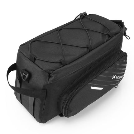 WOZINSKY Bike bag for trunk with shoulder strap 9l rain cover black – image 2