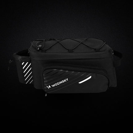 WOZINSKY Bike bag for trunk with shoulder strap 9l rain cover black – image 9