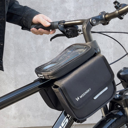 WOZINSKY Bike bag for frame bag for waterproof bicycle case for phone 1.5l black – image 10