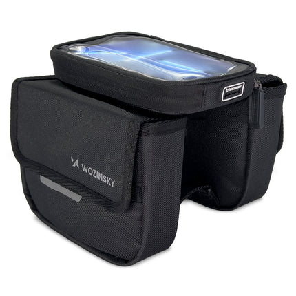 WOZINSKY Bike bag for frame bag for waterproof bicycle case for phone 1.5l black – image 3