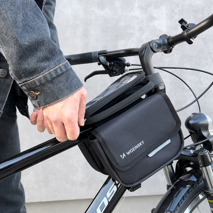 WOZINSKY Bike bag for frame bag for waterproof bicycle case for phone 1.5l black – image 8
