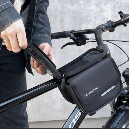 WOZINSKY Bike bag for frame bag for waterproof bicycle case for phone 1.5l black – image 9