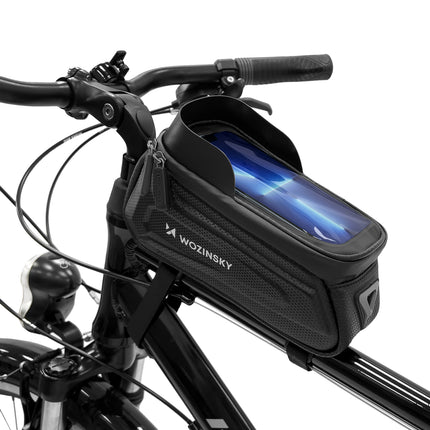WOZINSKY Bicycle bag for frame with case on phone 1.7 l black