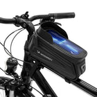WOZINSKY Bicycle bag for frame with case on phone 1.7 l black