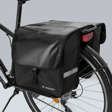 WOZINSKY Bicycle sac for double trunk 28 l black – image 7
