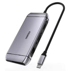 CHOETECH Multifunctional HUB USB card reader SD and TF HDMI 4K VGA Full HD RJ45 9w1 grey