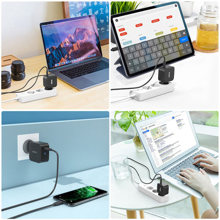 CHOETECH GaN USB Fast PowerDelivery Black Type C 61W 3A PowerDelivery – image 9