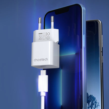 CHOETECH 20W USB Type C White Power Charger – image 3