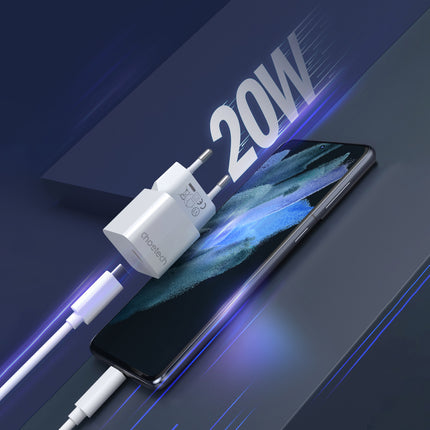 CHOETECH 20W USB Type C White Power Charger – image 4