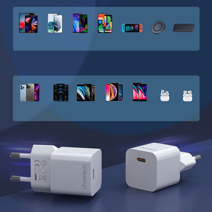 CHOETECH 20W USB Type C White Power Charger – image 5