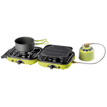 MEVA Tourist stove for camping double DUAL COMPACT + GRILL – image 2