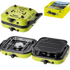 MEVA Tourist stove for camping double DUAL COMPACT + GRILL