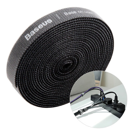 BASEUS Cable Organizer Velcro Belt Velcro 3m Black