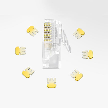 UGREEN RJ45 8P8C Cat 6 plugin transparent 10pcs – image 3