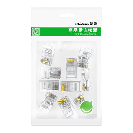 UGREEN RJ45 8P8C Cat 6 plugin transparent 10pcs – image 8