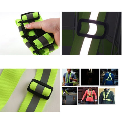 HURTEL Reflective straps for bike motor for running reflective vest orange – image 3