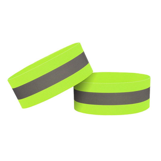 HURTEL Reflective shoulder band bike for running Velcro 4cm yellow