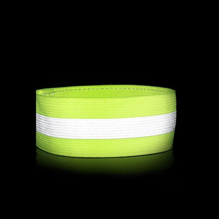 HURTEL Reflective shoulder band bike for running Velcro 4cm yellow – image 10