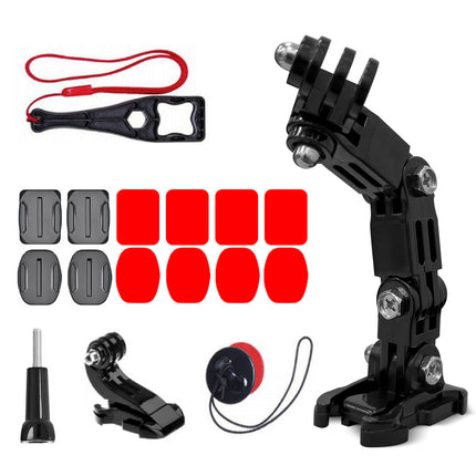 HURTEL Set of mounting accessories for helmet for GoPro DJI Insta360 SJCam Eken sports camera