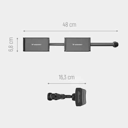 WOZINSKY Telephone holder for car for headrest double black – image 11