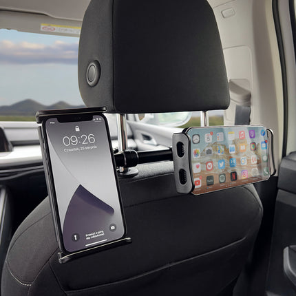 WOZINSKY Telephone holder for car for headrest double black – image 6