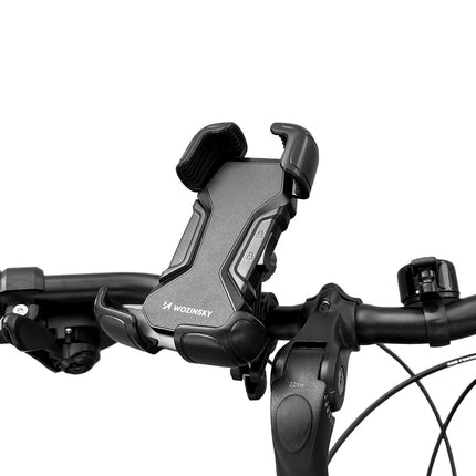 WOZINSKY Powerful handle for the phone on the wheel bike motorcycle scooter black