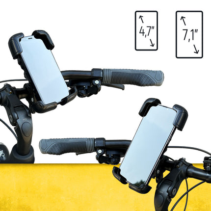 WOZINSKY Powerful handle for the phone on the wheel bike motorcycle scooter black – image 4
