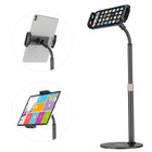 WOZINSKY Tablet stand and phone on desk black