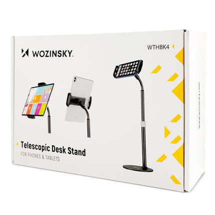 WOZINSKY Tablet stand and phone on desk black – image 5