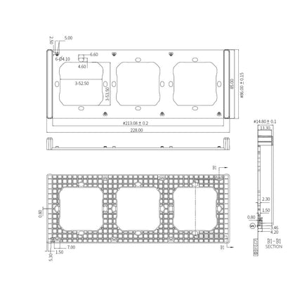 SONOFF Triple mounting frame for wall switches M5-80 – image 2