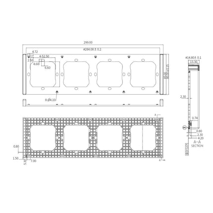 SONOFF Four-way mounting frame for installation of wall switches M5-80 – image 2