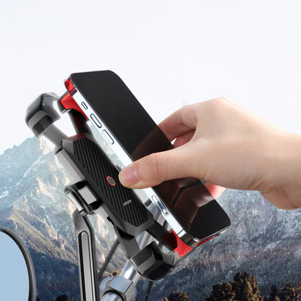 JOYROOM Phone holder for motorcycle smartphone on the handlebar, black – image 2
