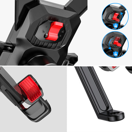 JOYROOM Phone holder for motorcycle smartphone on the handlebar, black – image 3