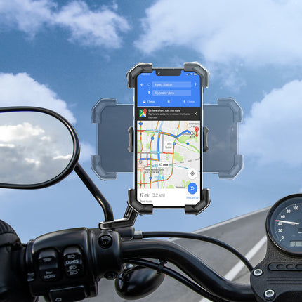 JOYROOM Phone holder for motorcycle smartphone on the handlebar, black – image 5