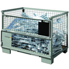 MEVA EPAL metal mesh box with folding wall