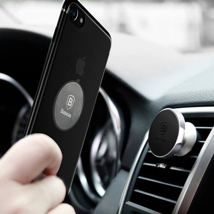 BASEUS Self-adhesive metal plate caps for magnetic silver phone handles – image 5