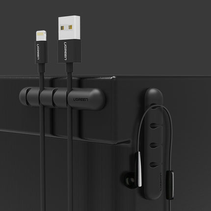 UGREEN Self-adhesive organizer for 4 cables Set 2pcs black – image 9