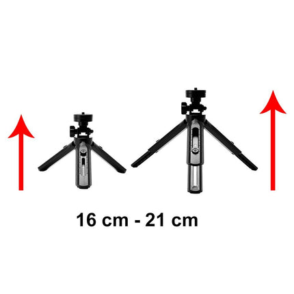 HURTEL Mini tripod selfie camera GoPro 16-21cm black – image 4
