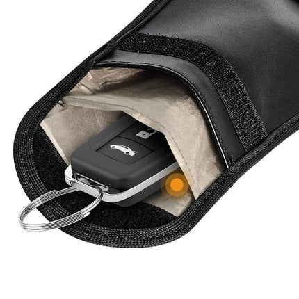 HURTEL Car keys anti-theft case Faraday cage 14x10cm black – image 2