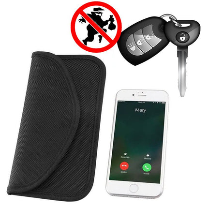 HURTEL Car keys anti-theft case Faraday's cage 20x11cm black
