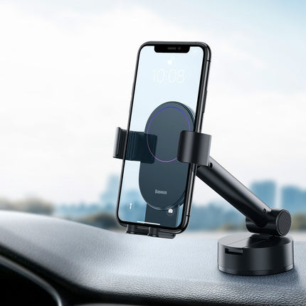 BASEUS Telescopic gravity grip for black dashboard window – image 2