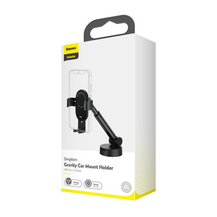 BASEUS Telescopic gravity grip for black dashboard window – image 5