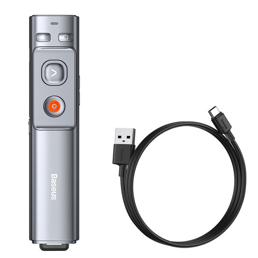 BASEUS Laser indicator for PC presentation with Orange Dot integrated battery grey