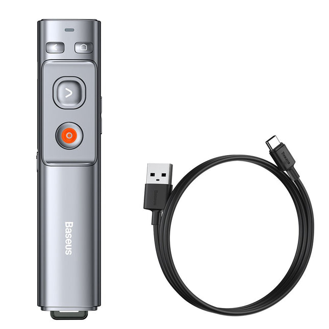 BASEUS Laser indicator for PC presentation with Orange Dot integrated battery grey