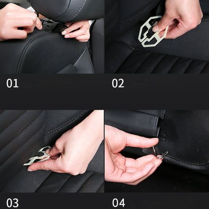 HURTEL Organizer for car seat-back seat cover beige – image 5