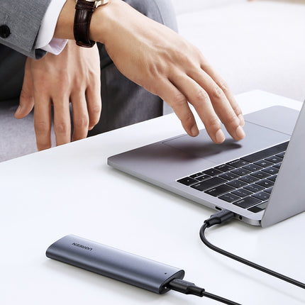 UGREEN Hard disk pocket hard disk housing M.2 B-Key SATA 3.0 grey + USB cable Type C – image 3