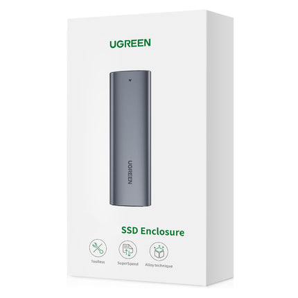 UGREEN Hard disk pocket hard disk housing M.2 B-Key SATA 3.0 grey + USB cable Type C – image 6