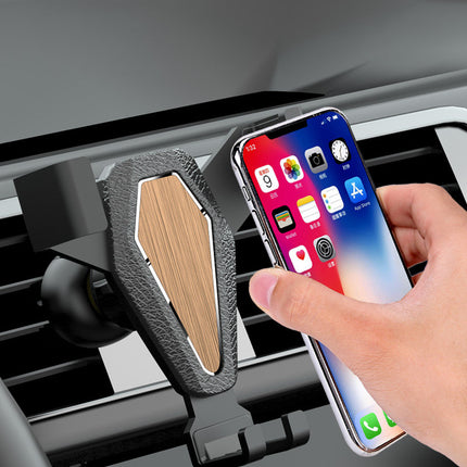 HURTEL Gravity car handle for smartphone on silver grille – image 5